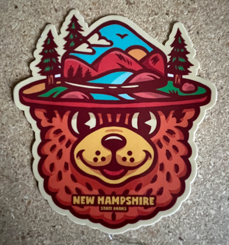 NH State Parks Sticker (G)-nh_smokey_sticker