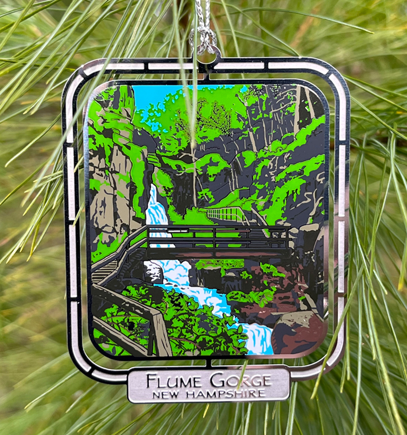 Flume Gorge Ornament (Incl.S&H)-flume_stainless_ornament