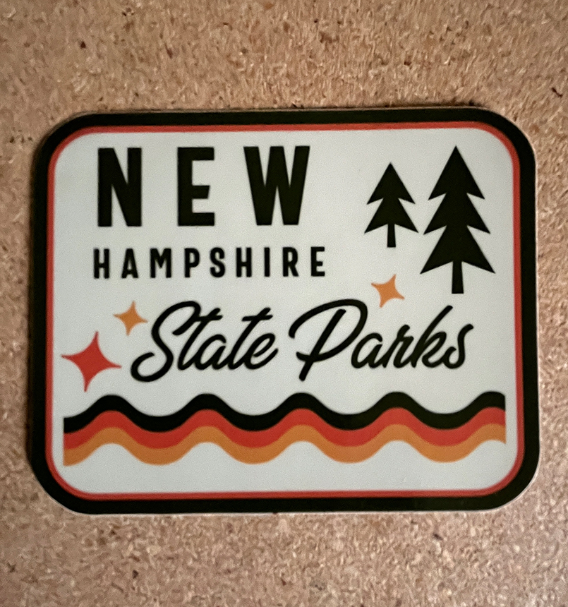 NH State Parks Sticker (A)-nh_orange_stripe_sticker